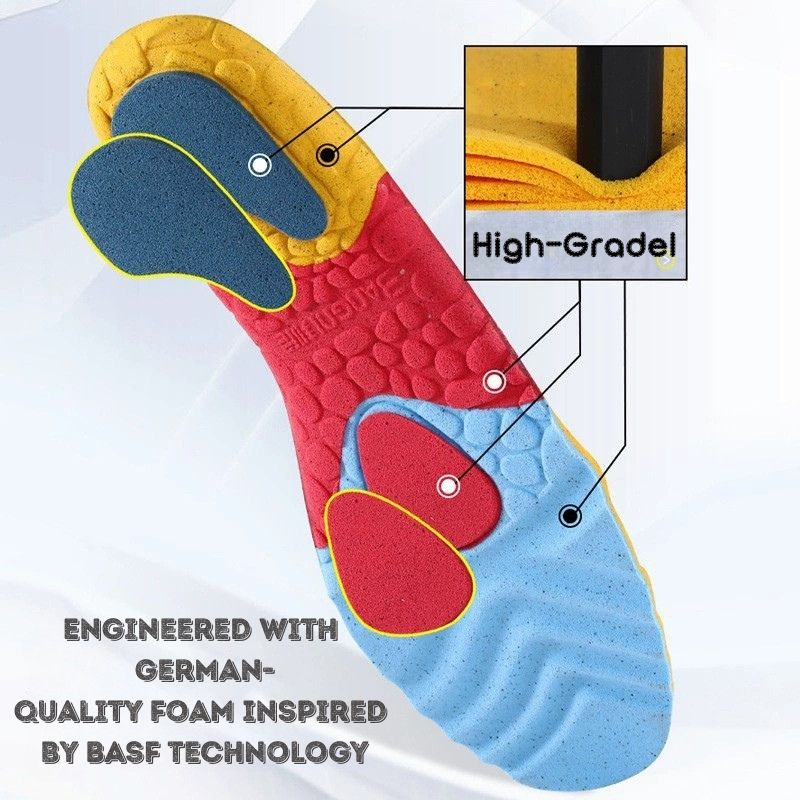 Pro Running Insoles – Shock Absorption & Breathable Comfort